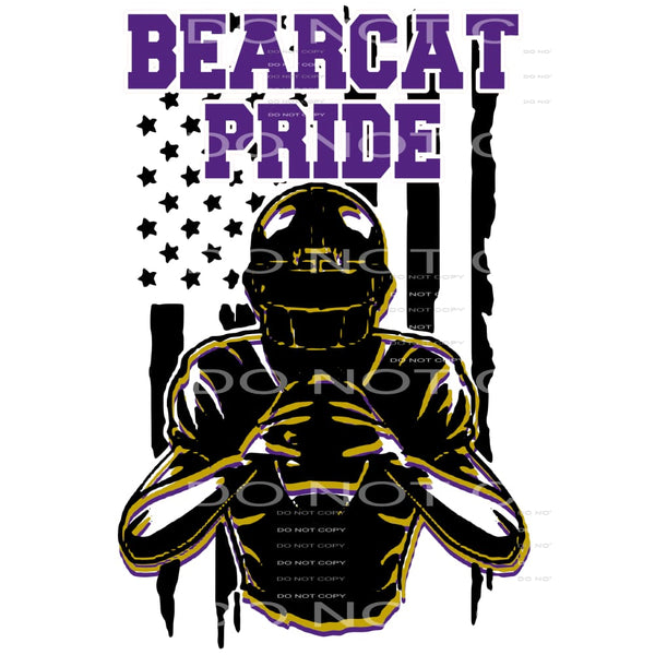 BEARCAT pride football flag # 111207 Sublimation transfers -