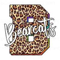 Bearcats Leopard Sublimation transfers - Heat Transfer