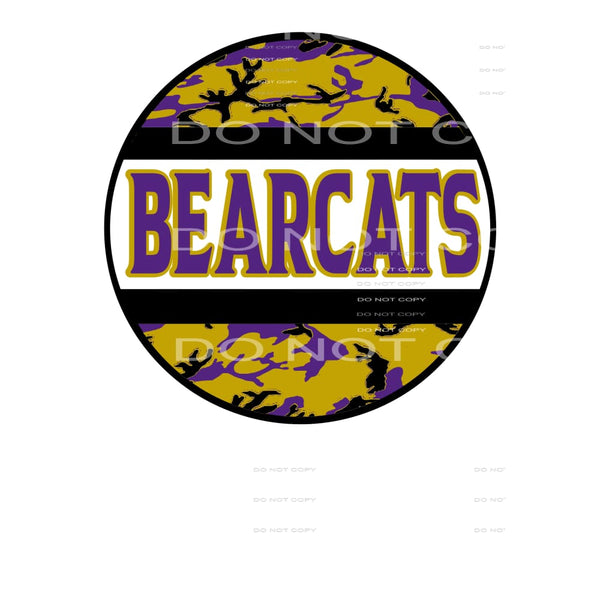 bearcats purple gold camo # 11199 Sublimation transfers - 