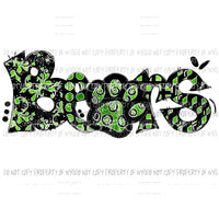 Bears #4 green Sublimation transfers Heat Transfer