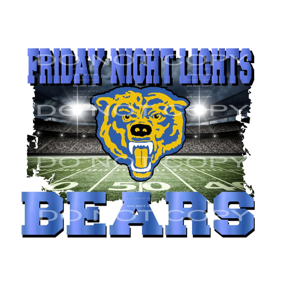 BEARS Colors in dropdown menu Sublimation transfers - Heat 