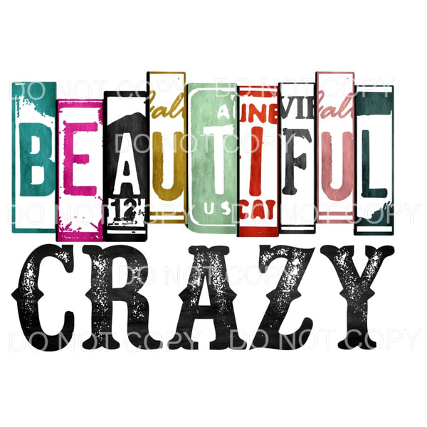 Beautiful Crazy Colorful Vintage License Plates Sublimation 