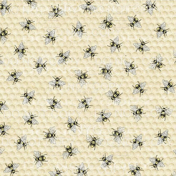 Bee Honeycomb Sheet Sublimation transfers - 13 x 9 inches - 