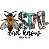 Bee Still And Know Sunflower Cowhide Leopard Western Prints 