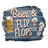 Beer and flip flops Sublimation transfers Heat Transfer