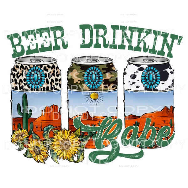 Beer Drinkin Babe # 8 Sublimation transfers - Heat Transfer