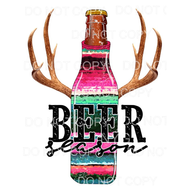 Beer Season Deer Antlers Serape #1026 Sublimation transfers 
