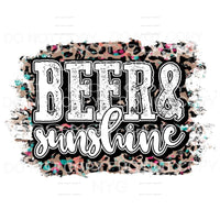 Beer & Sunshine Leopard Sublimation transfers - Heat 