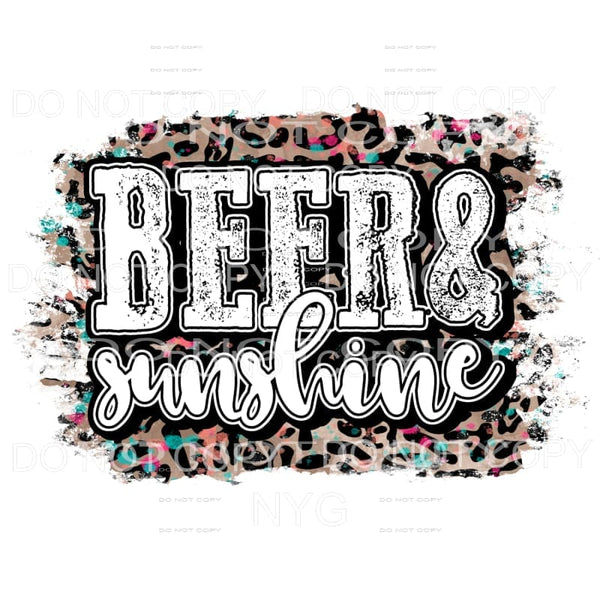 Beer & Sunshine Leopard Sublimation transfers - Heat 