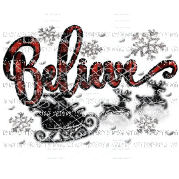 Believe santa Sublimation transfers Heat Transfer