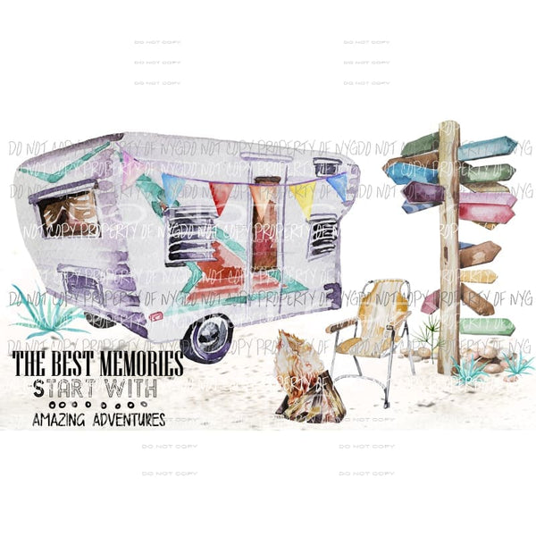 Best Memories Camper Sublimation transfers Heat Transfer