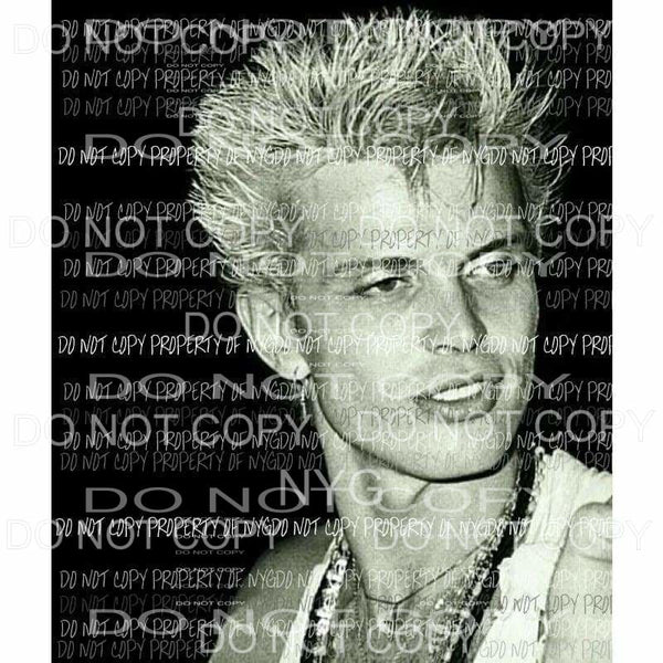 Billy Idol Sublimation transfers Heat Transfer
