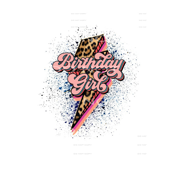 Birthday Girl Lightning Bolt # 77804 Sublimation transfers -