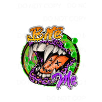 Bite Me Purple Orange Glitter Lips Pumpkin Vampire Teeth 