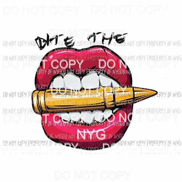 Bite The Bullet #1 pink lips Sublimation transfers Heat Transfer