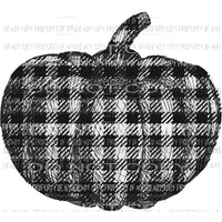 Black and Cream Buffalo Plaid Pumpkin Sublimation transfers Heat Transfer
