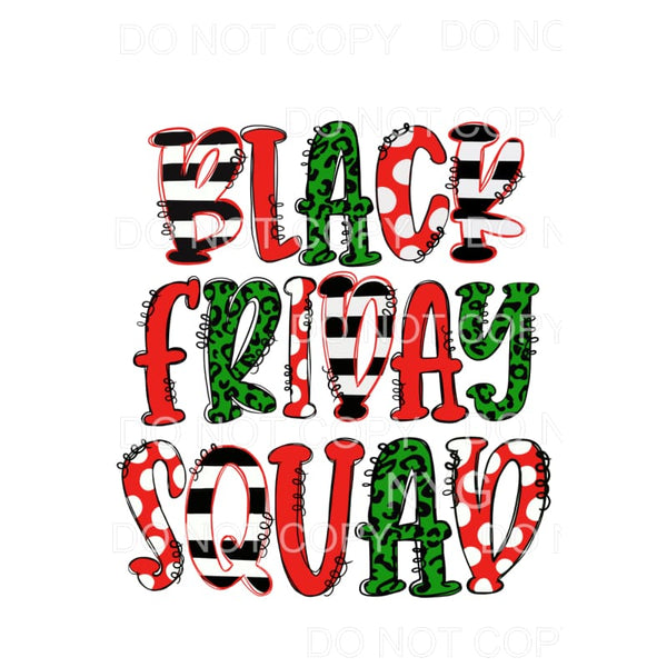 Black Friday Squad Red Green Stripes Polka Dots Leopard #105