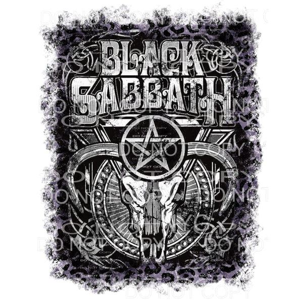Black Sabbath #2 leopard frame Sublimation transfers - Heat 