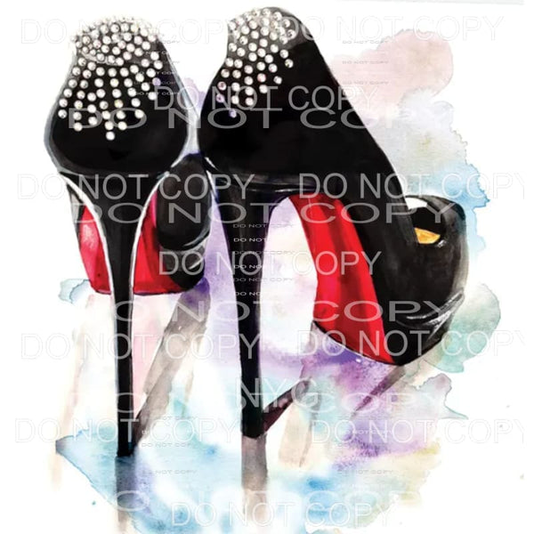 Black Studded Red Bottom Christian Louboutin Stilettos 