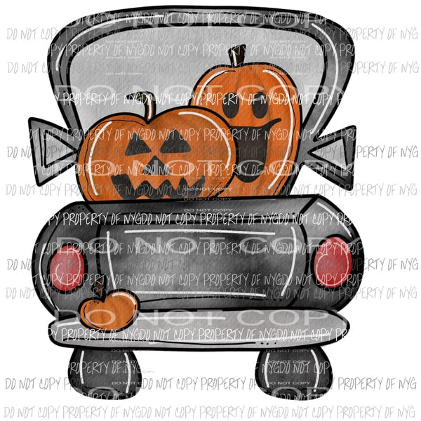 black truck pumpkins Sublimation transfers Heat Transfer
