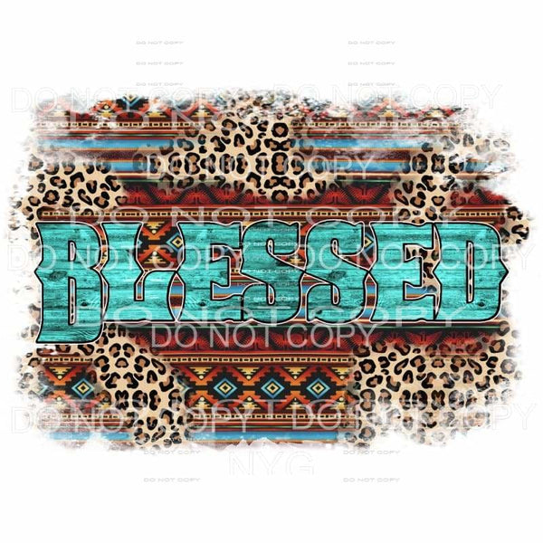 Blessed Aztec Leopard Sublimation transfers - Heat Transfer