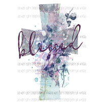 Blessed cross 5 Sublimation transfers Heat Transfer