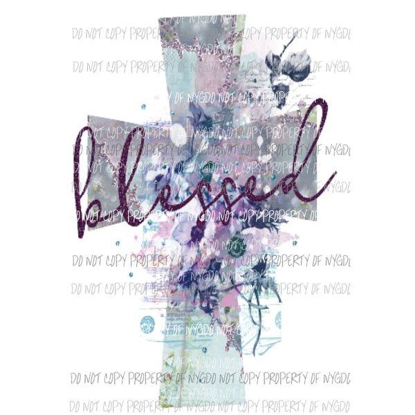Blessed cross 5 Sublimation transfers Heat Transfer