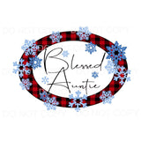 Blessed Plaid Snowflakes Custom Mama - Mimi - Mom - Nana 