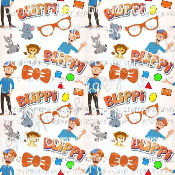 Blippi Bow Tie Glasses Sheet Sublimation transfers 13 x 9 inches Heat Transfer