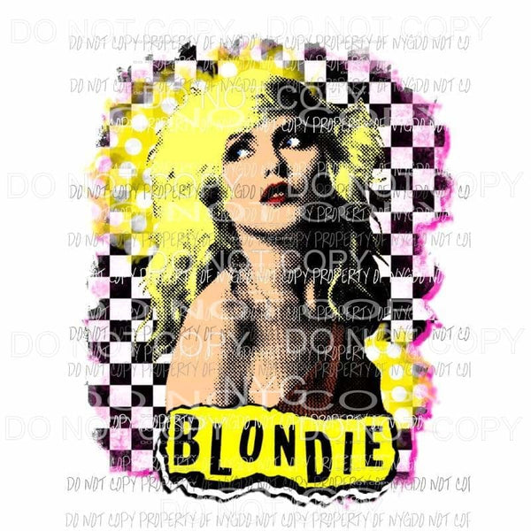 Blondie #5 checkerboard background Sublimation transfers Heat Transfer