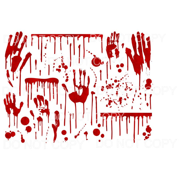Blood Splatter # 1 Sublimation transfers - Heat Transfer