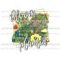 Bloom Where You Are Planted cactus flower leopard Sublimation transfers Heat Transfer