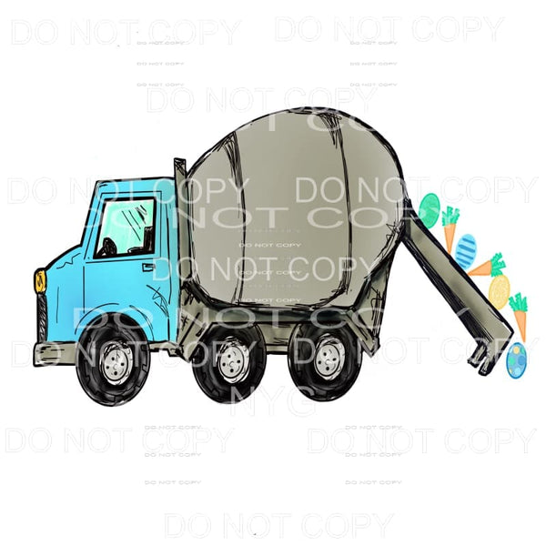 Blue Dump Truck Carrots Eggs Easter Sublimation transfers - 