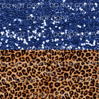 Blue Glitter Leopard Sheet #2 Sublimation transfers - Heat 