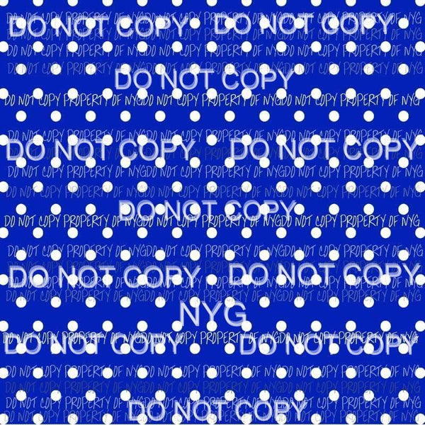 Blue Polka Dots Sheet #1 Sublimation transfers 13 x 9 inches Heat Transfer