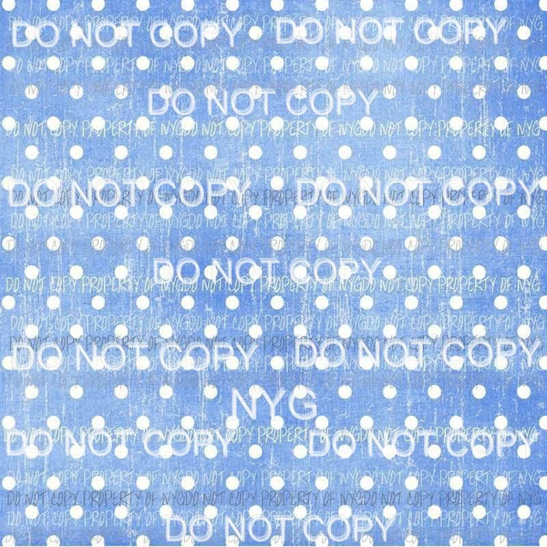 Blue Polka Dots Sheet #2 Sublimation transfers 13 x 9 inches Heat Transfer