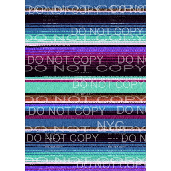 Blue Purple Mexican Serape Sheet Sublimation transfers - 
