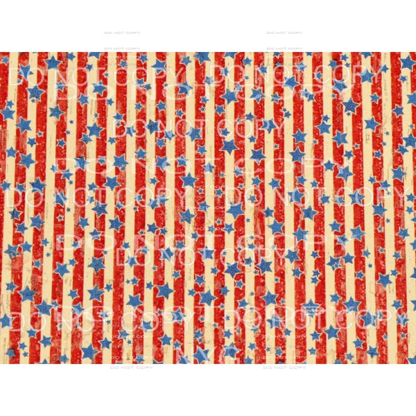Blue Stars Red Stripes Patriotic Sheet Sublimation transfers