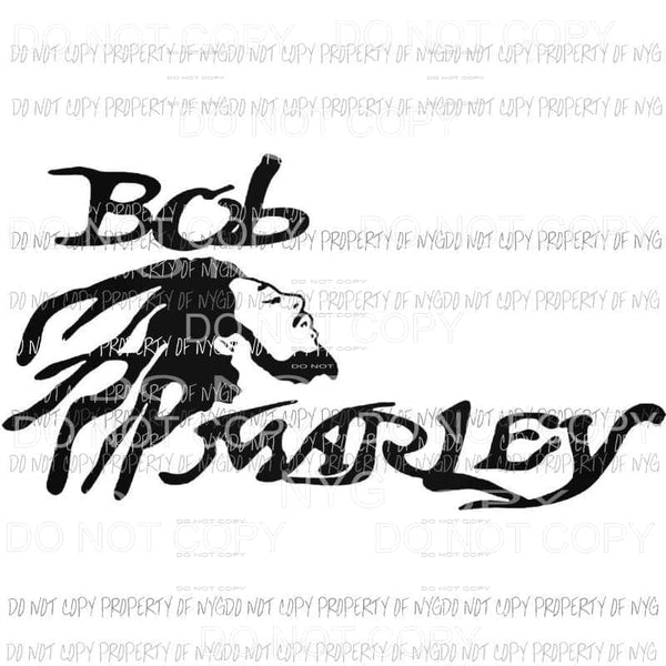 Bob Marley name with image Sublimation transfers Heat Transfer