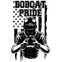 BOBCAT pride football flag BLACK Sublimation transfers - 