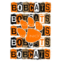 BOBCATS BLOCK ORANGE # 22265 Sublimation transfers - Heat 