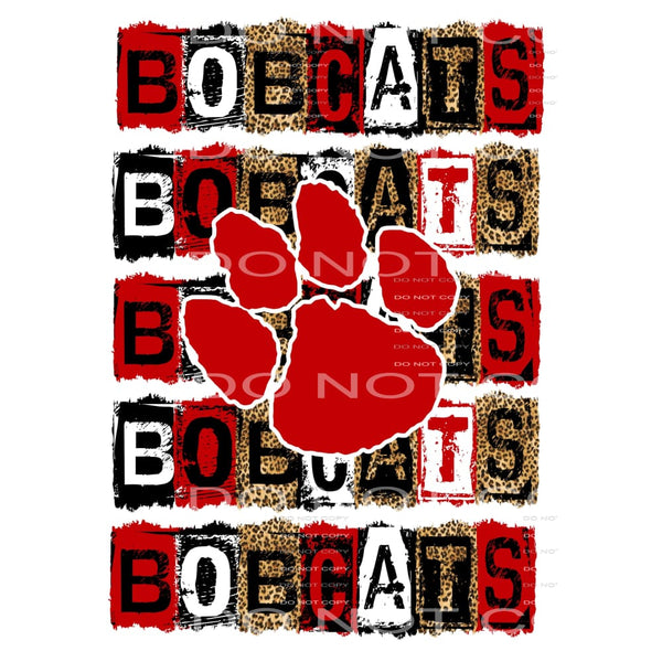 BOBCATS BLOCK Red # 2004 Sublimation transfers - Heat 