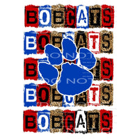 BOBCATS BLOCK Red blue # 2005 Sublimation transfers - Heat 