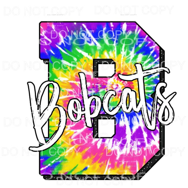Bobcats Tie Dye Sublimation transfers - Heat Transfer