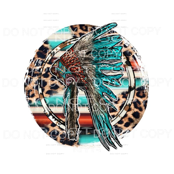 BOHO Head Dress serape leopard # 31 Sublimation transfers - 