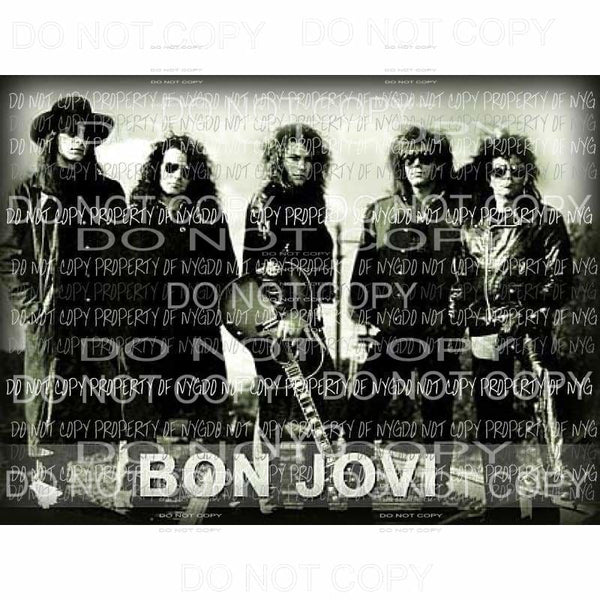 Bon Jovi 2 Sublimation transfers Heat Transfer