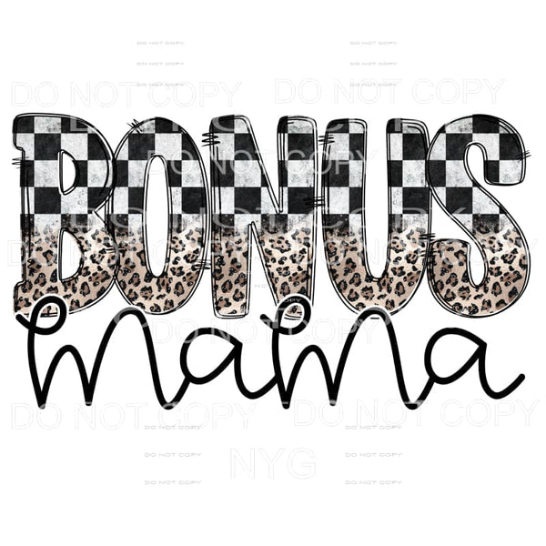 Bonus Mama Racing Checkered Leopard Sublimation transfers - 