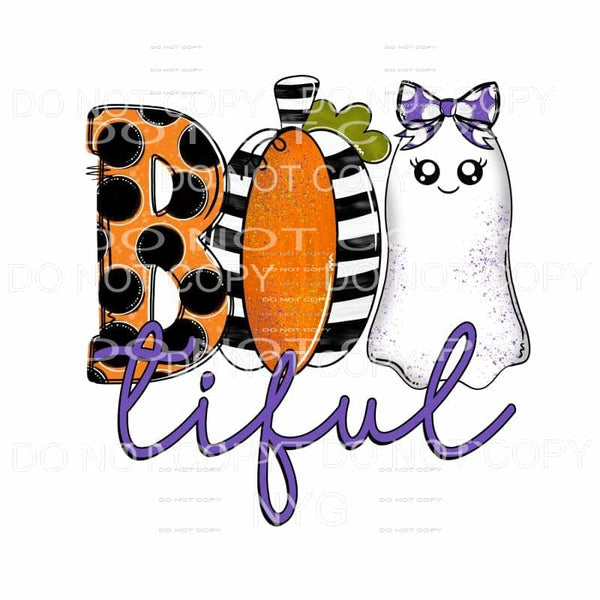 BOO Pumpkin Orange Black Polka Dots Stripes Sublimation 