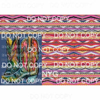 Boots Western Combo Sheet Sublimation transfers 13 x 9 inches Heat Transfer