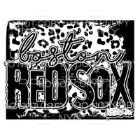 Boston Red Sox Baseball Black Leopard Sublimation transfers 